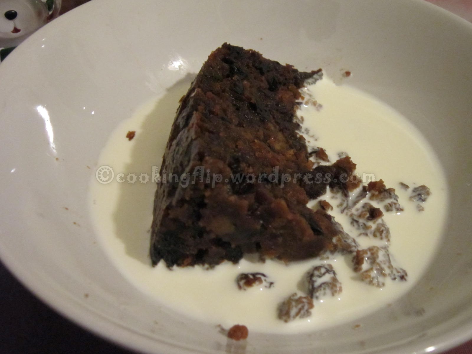 plum pudding with double creme