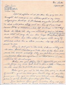 CDG - Rusty's TO DO List - April, 1944